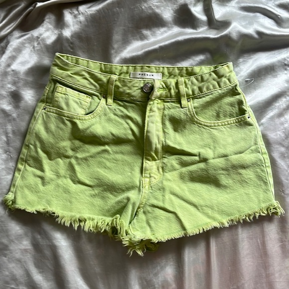 PacSun Shorts Lime Green Ripped Pacsun Jean Shorts Poshmark
